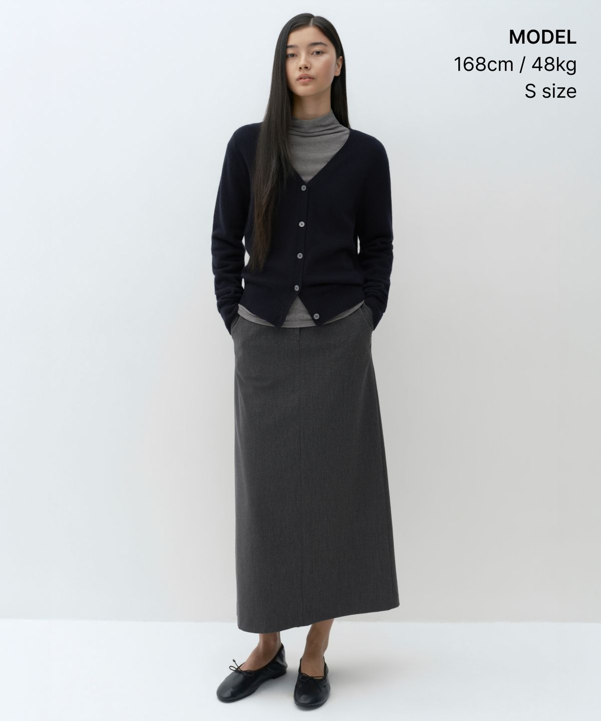 무신사 스탠다드 우먼(MUSINSA STANDARD WOMAN) [빅토리아 울] 우먼즈 브이 넥 가디건 [네이비]