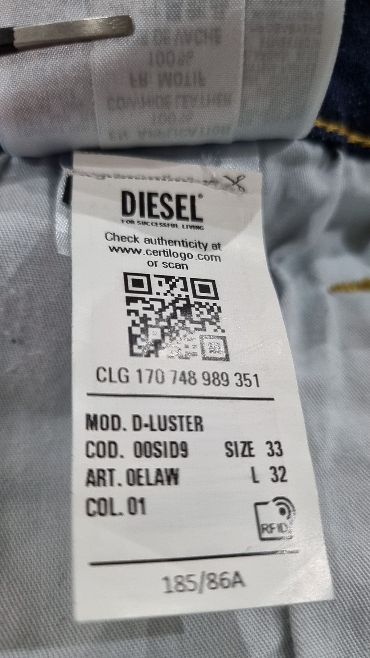디젤(DIESEL) 청/데님 팬츠 33