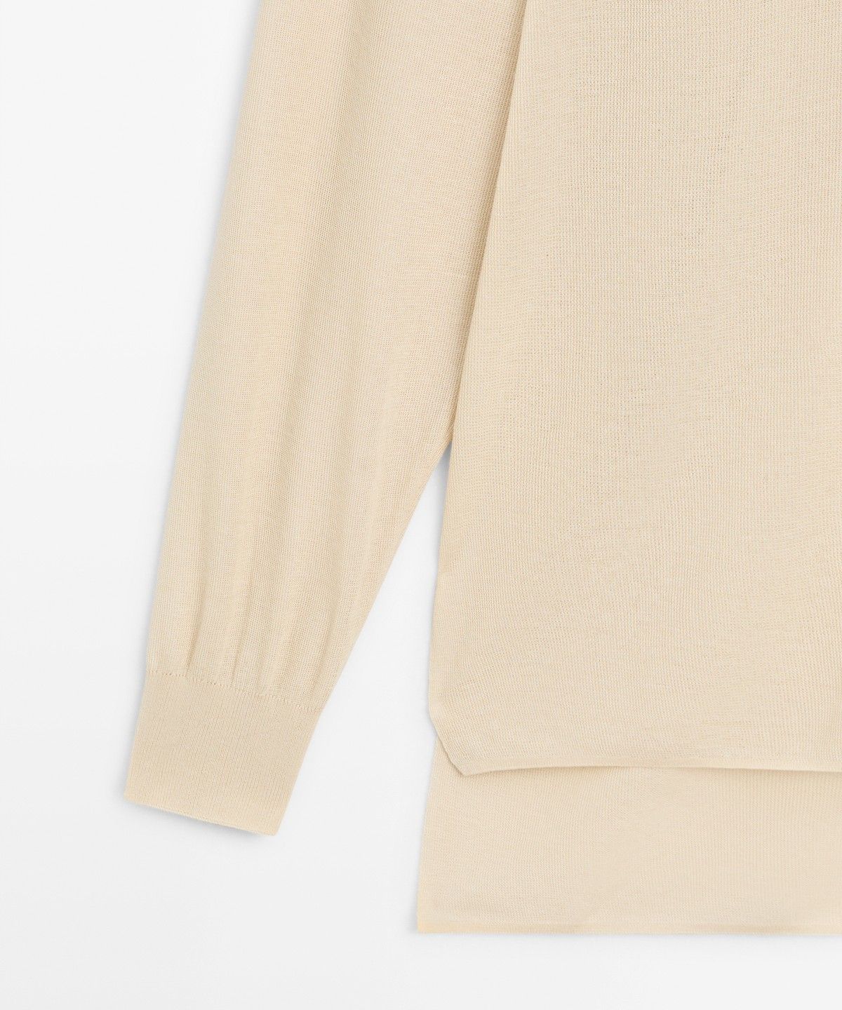 마시모두띠(MASSIMO DUTTI) 코튼 실크 블렌드 폴로넥 니트