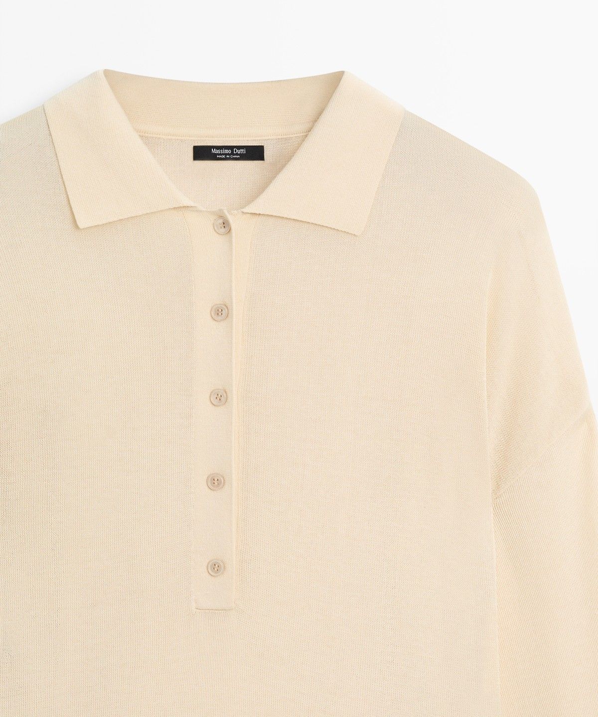 마시모두띠(MASSIMO DUTTI) 코튼 실크 블렌드 폴로넥 니트
