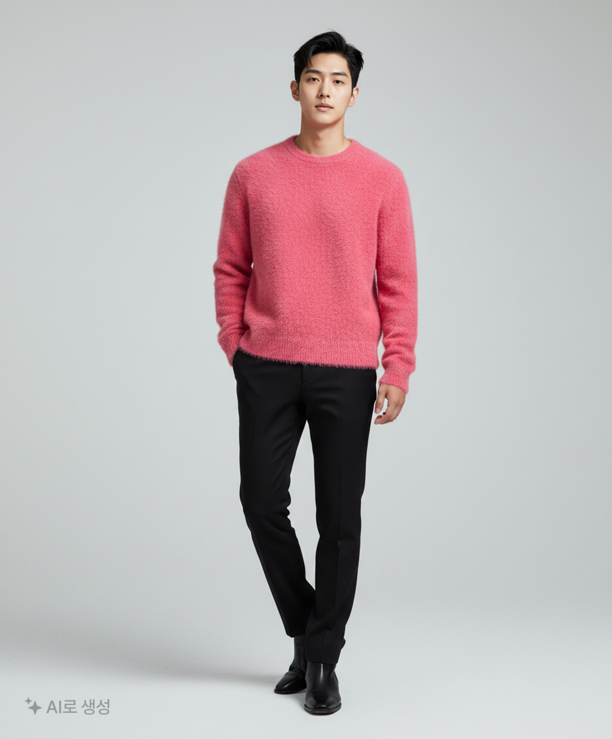 노매뉴얼(NOMANUAL) (시그니처종료)CROPPED HAIRY KNIT - 5 COLOR 100