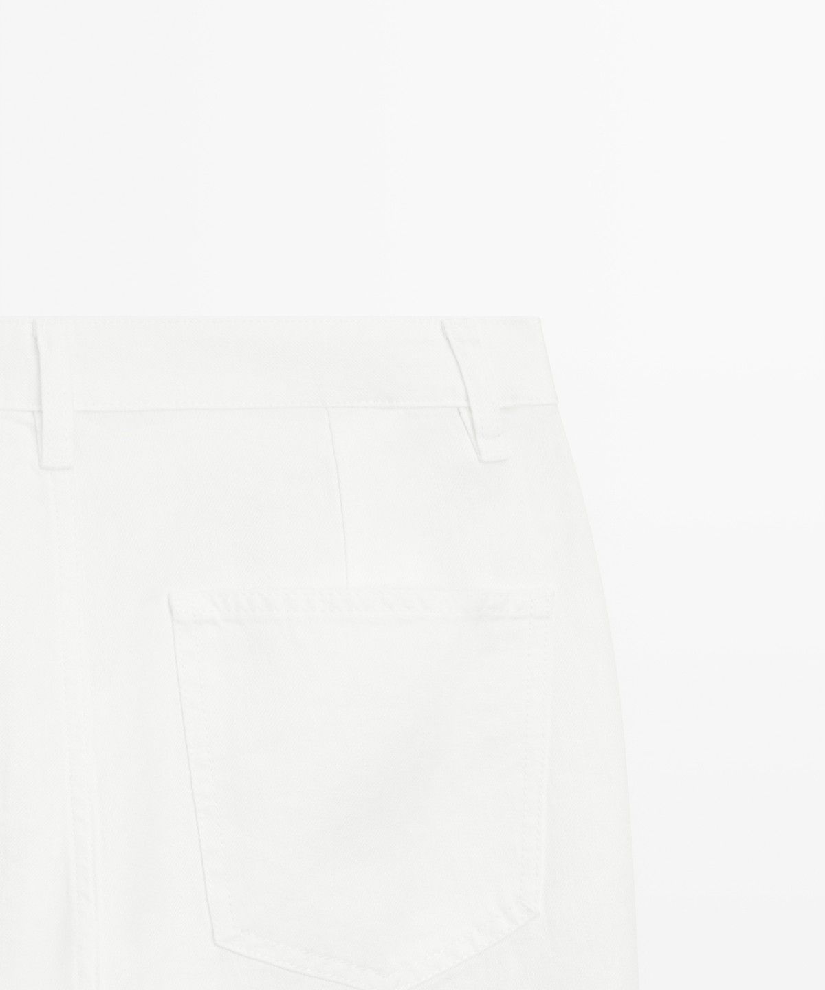 마시모두띠(MASSIMO DUTTI) 100% 린넨 크롭 플레어 팬츠