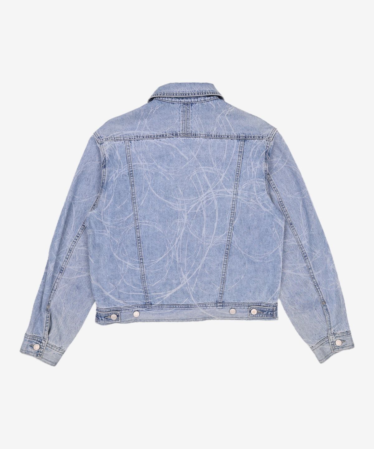 애드오프(ADDOFF) LINE CIRCLE DENIM JACKET BLUE S