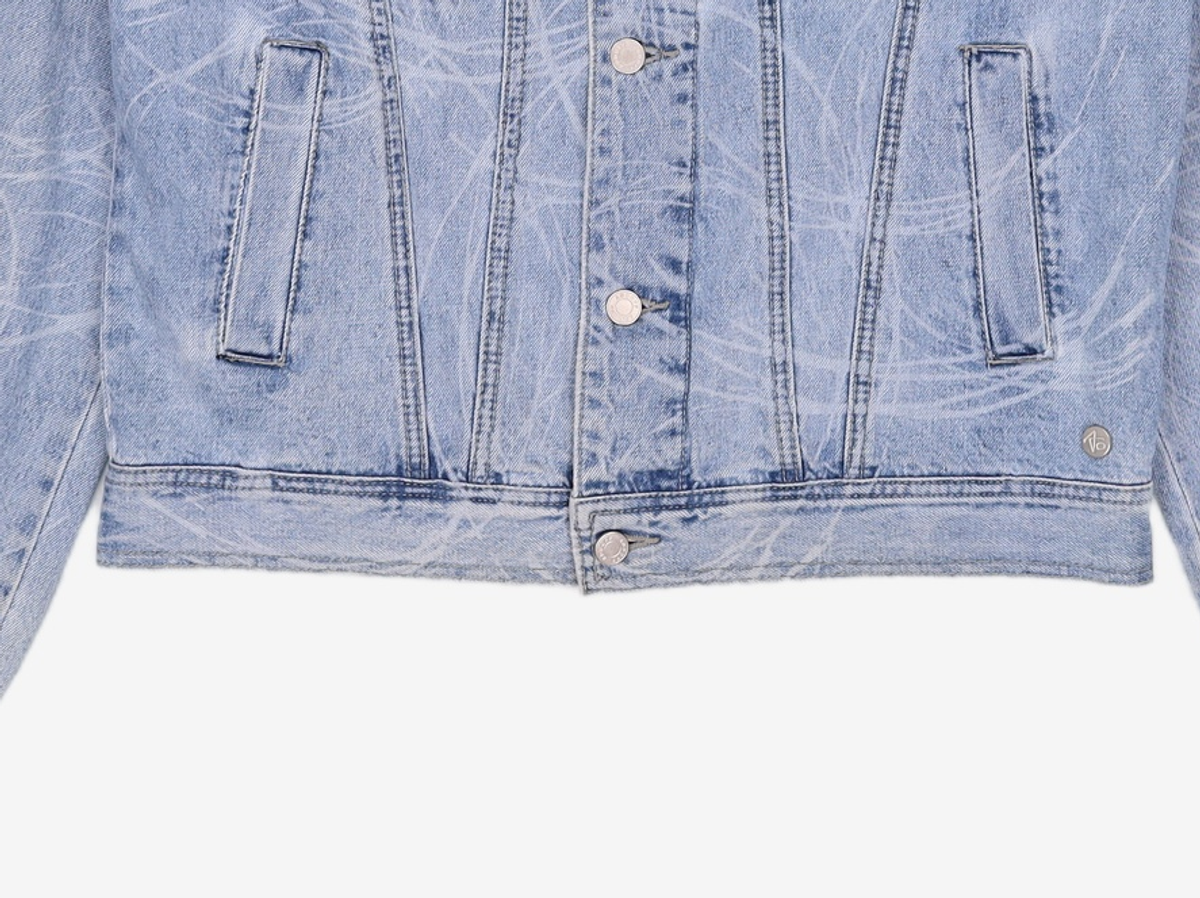 애드오프(ADDOFF) LINE CIRCLE DENIM JACKET BLUE S
