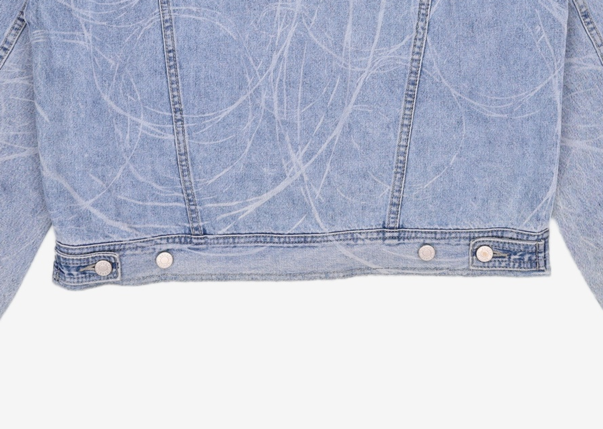 애드오프(ADDOFF) LINE CIRCLE DENIM JACKET BLUE S