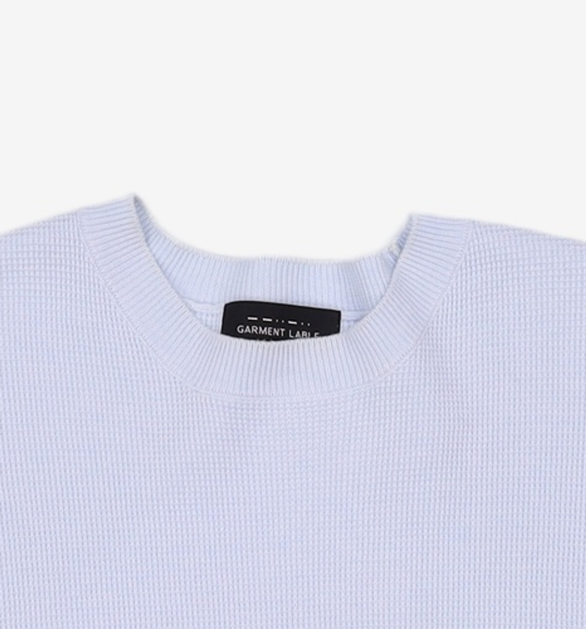 가먼트레이블(GARMENT LABLE) Shory Sleeve Waffle Knit - Sky Blue S