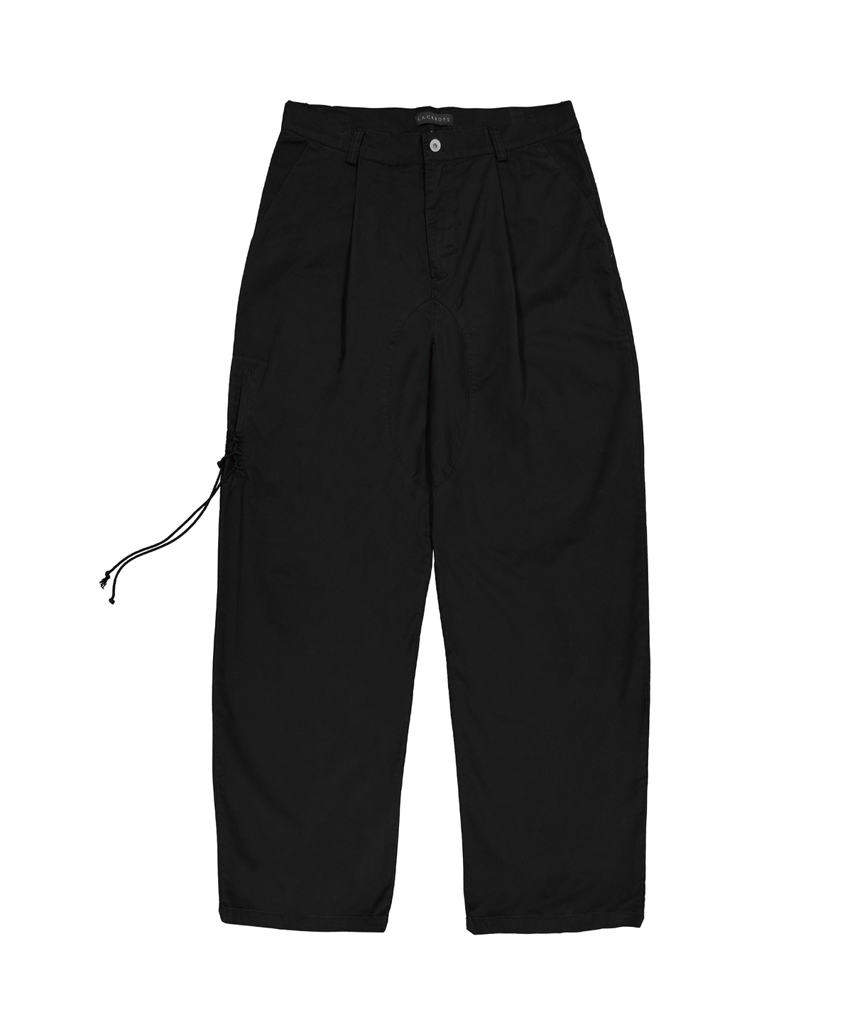 래크로프(LACKROPE) WASHED DRAWSTRING TROUSERS - BLACK
