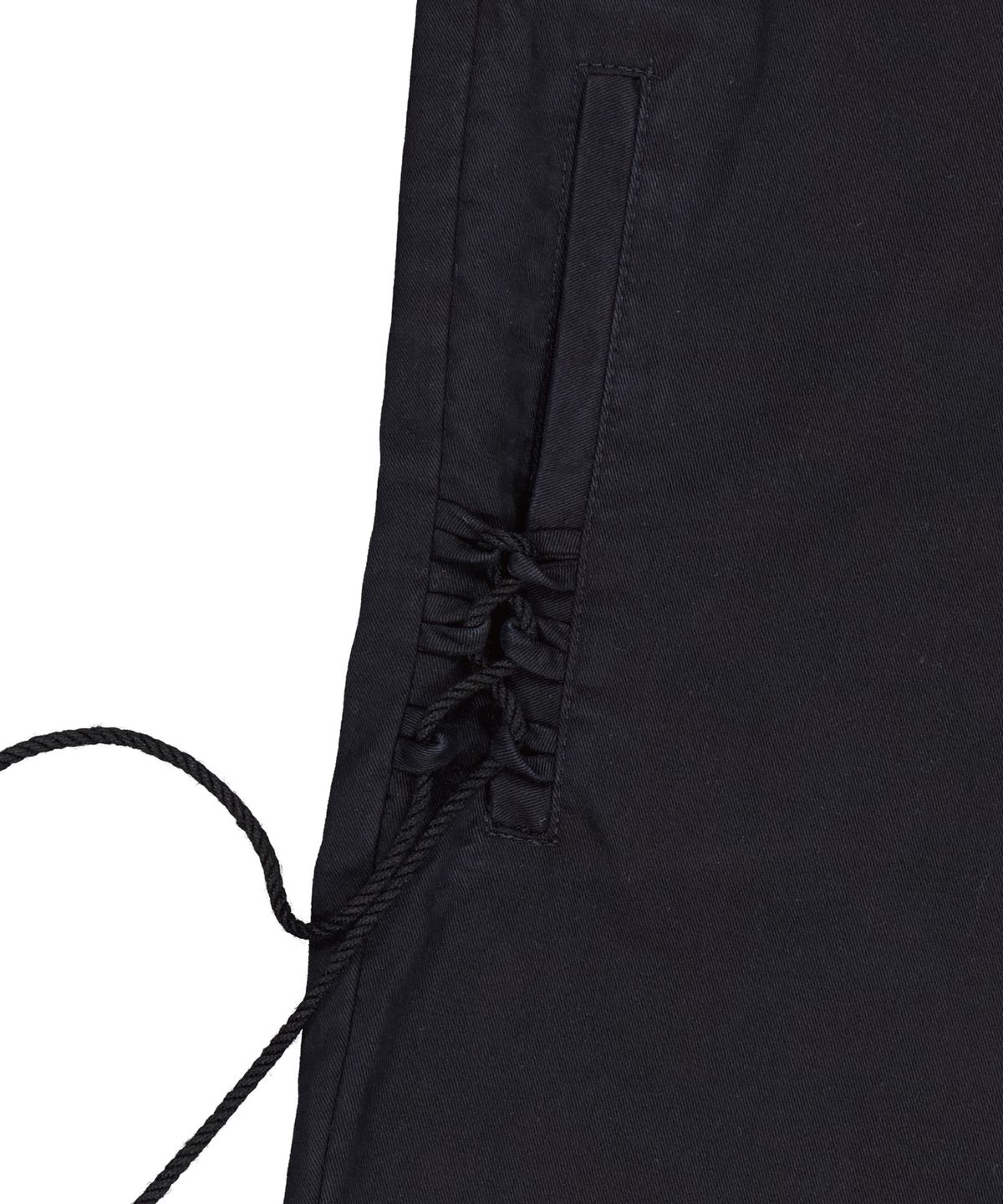 래크로프(LACKROPE) WASHED DRAWSTRING TROUSERS - BLACK