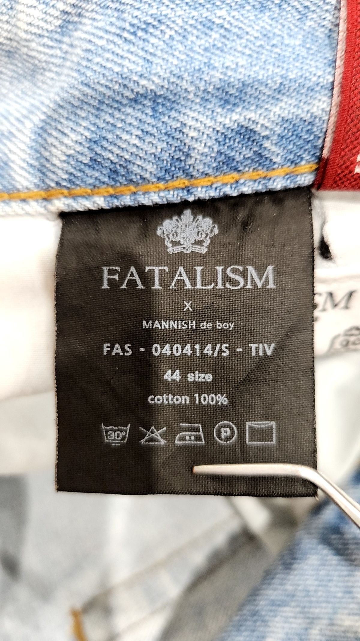 페이탈리즘(FATALISM) 청/데님 팬츠 44