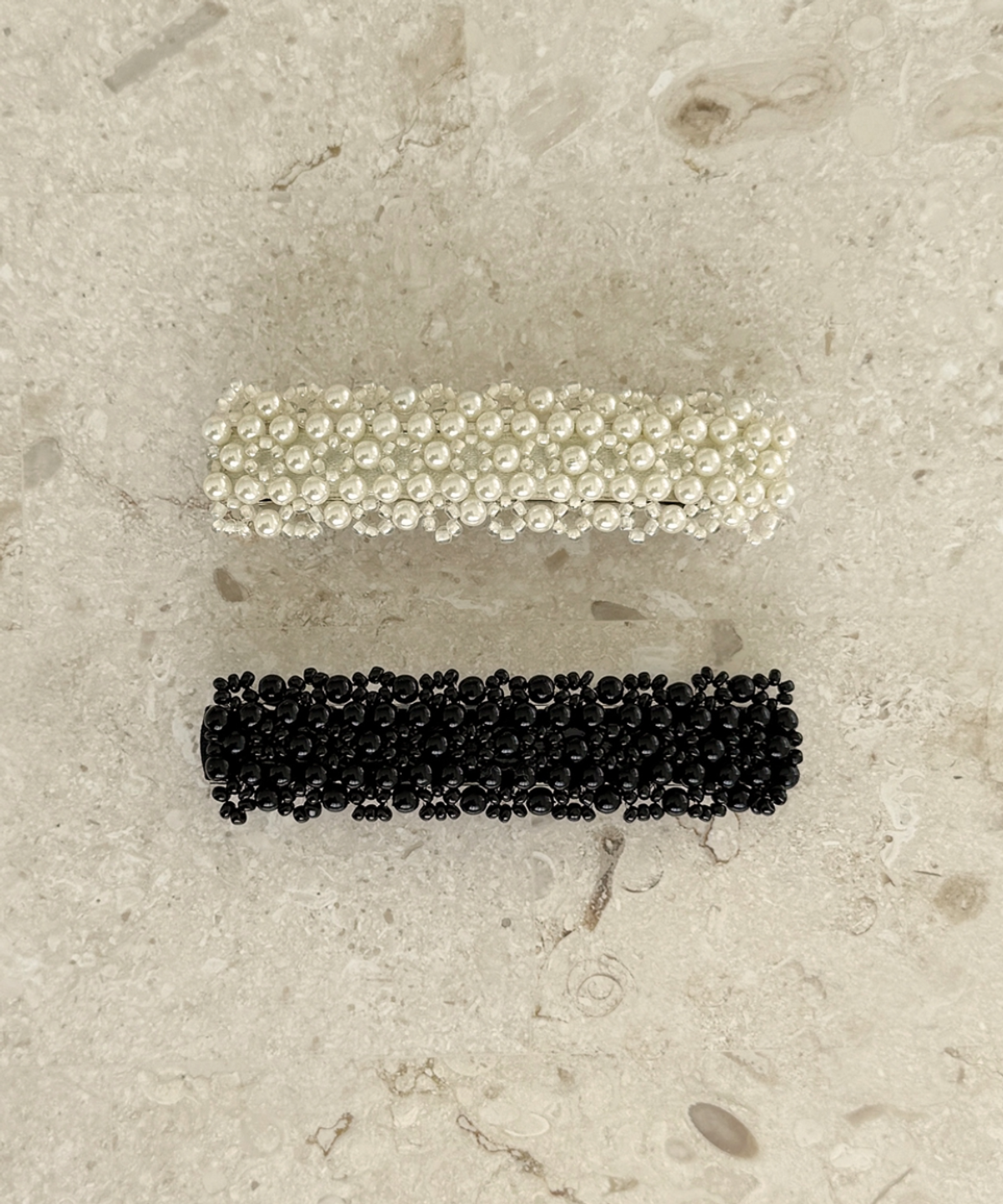 판타스틱 플래닛(FANTASTIC PLANET) pearl beads rectangle hair pin (2colors)