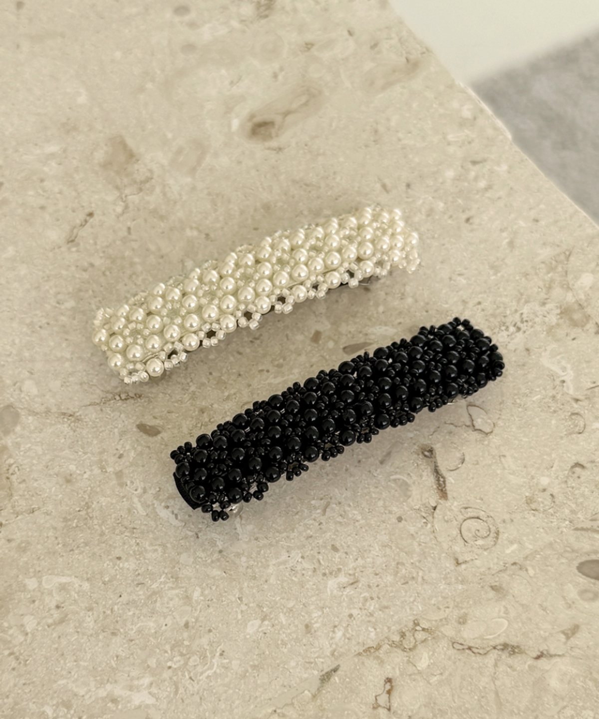 판타스틱 플래닛(FANTASTIC PLANET) pearl beads rectangle hair pin (2colors)
