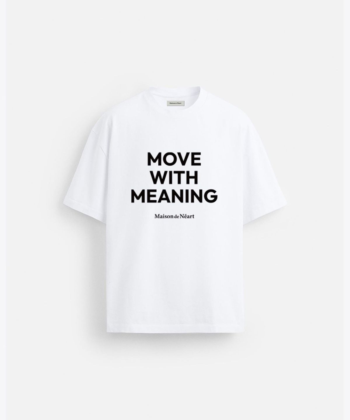 메종니아트(MAISON DE NEART) [남녀공용] MOVE 로고 면 16수 반팔 티셔츠_(2color)