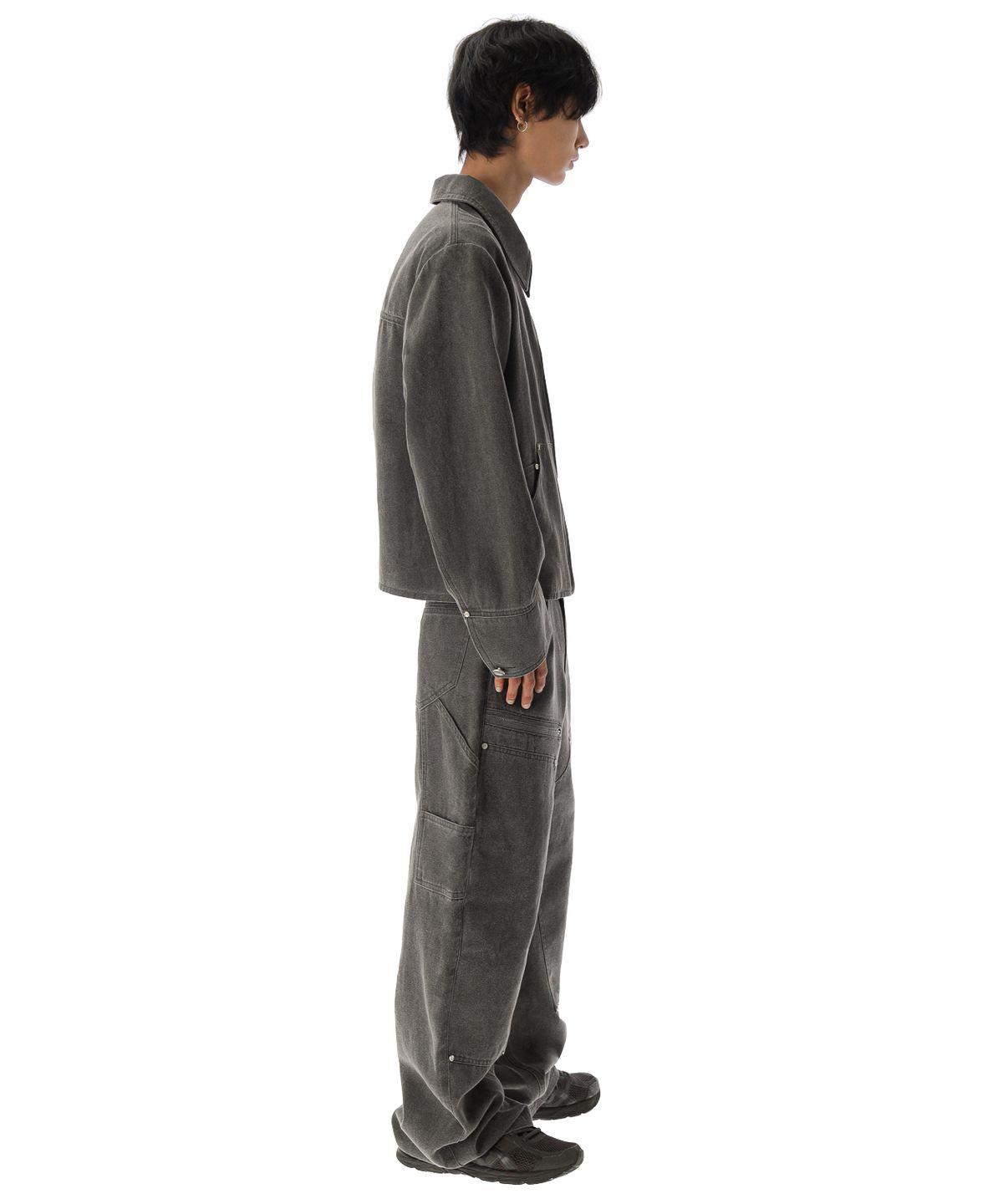 헤일로(HAIILO) Miled Work Jacket (Cement-charcoal)
