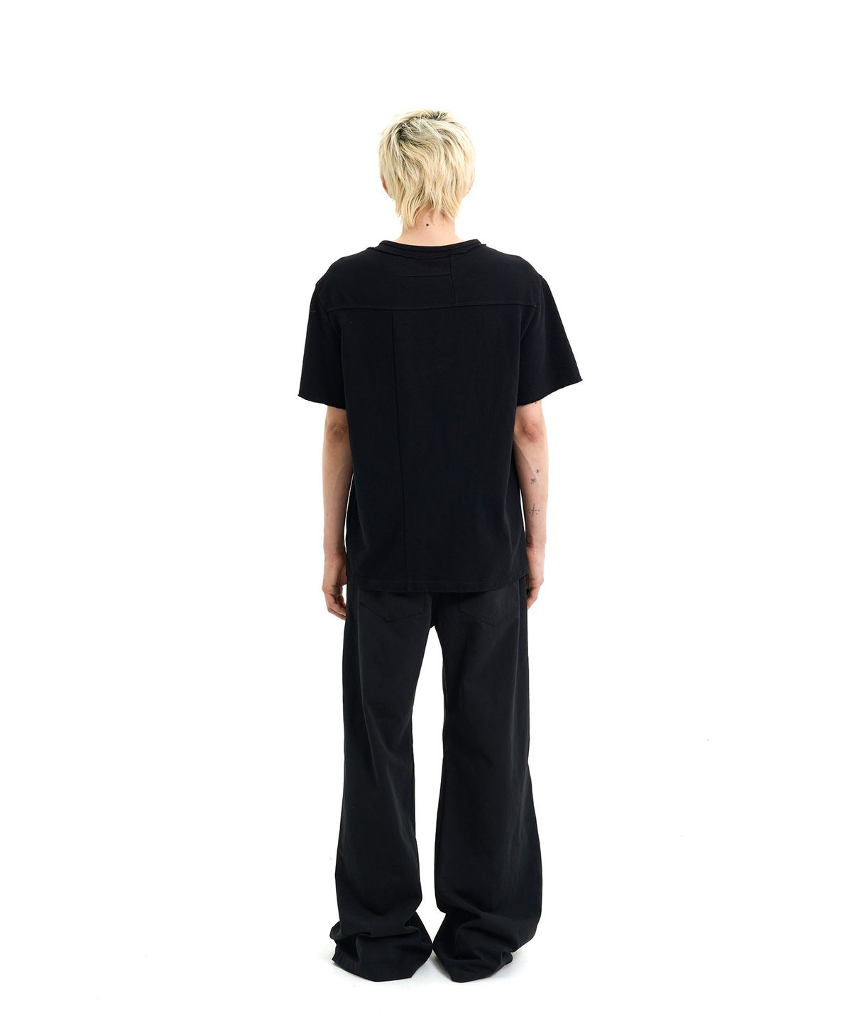 래크로프(LACKROPE) CARGO FLARED TROUSERS - BLACK