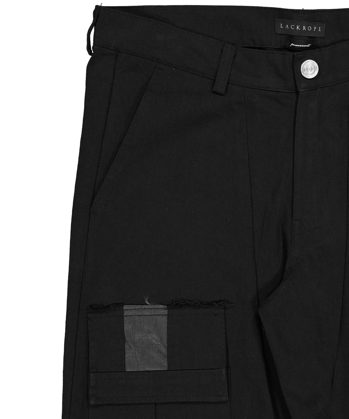 래크로프(LACKROPE) CARGO FLARED TROUSERS - BLACK