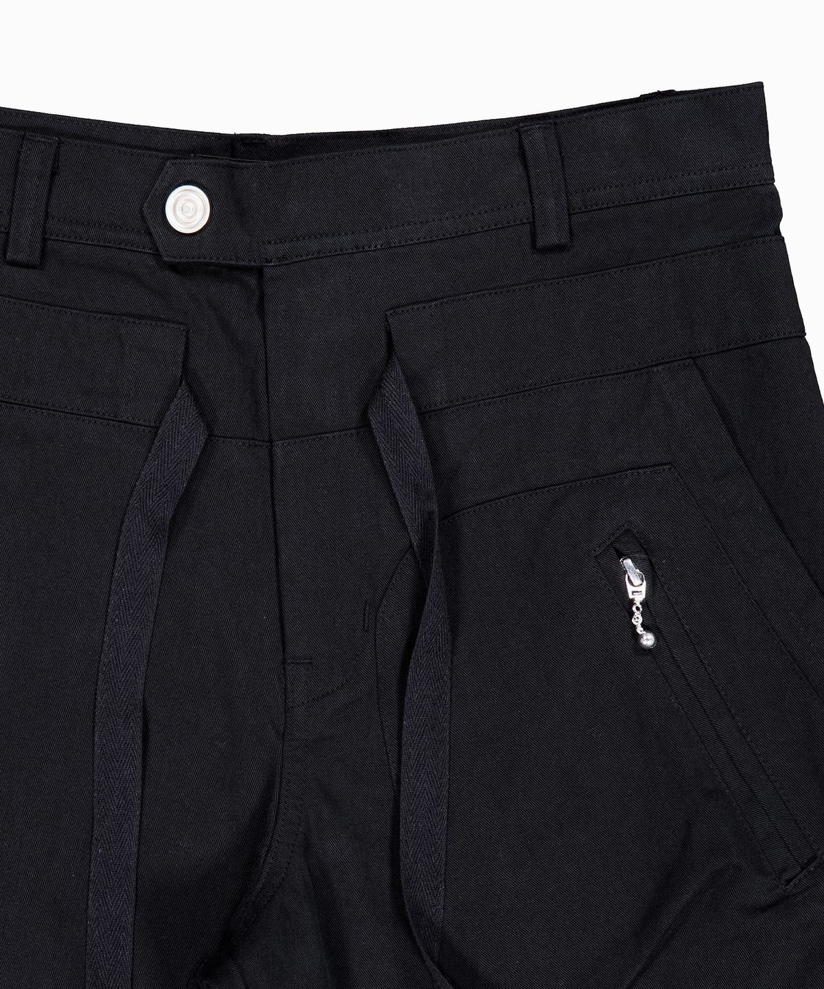 래크로프(LACKROPE) ZIP HOUSING LOOSE TROUSERS - BLACK