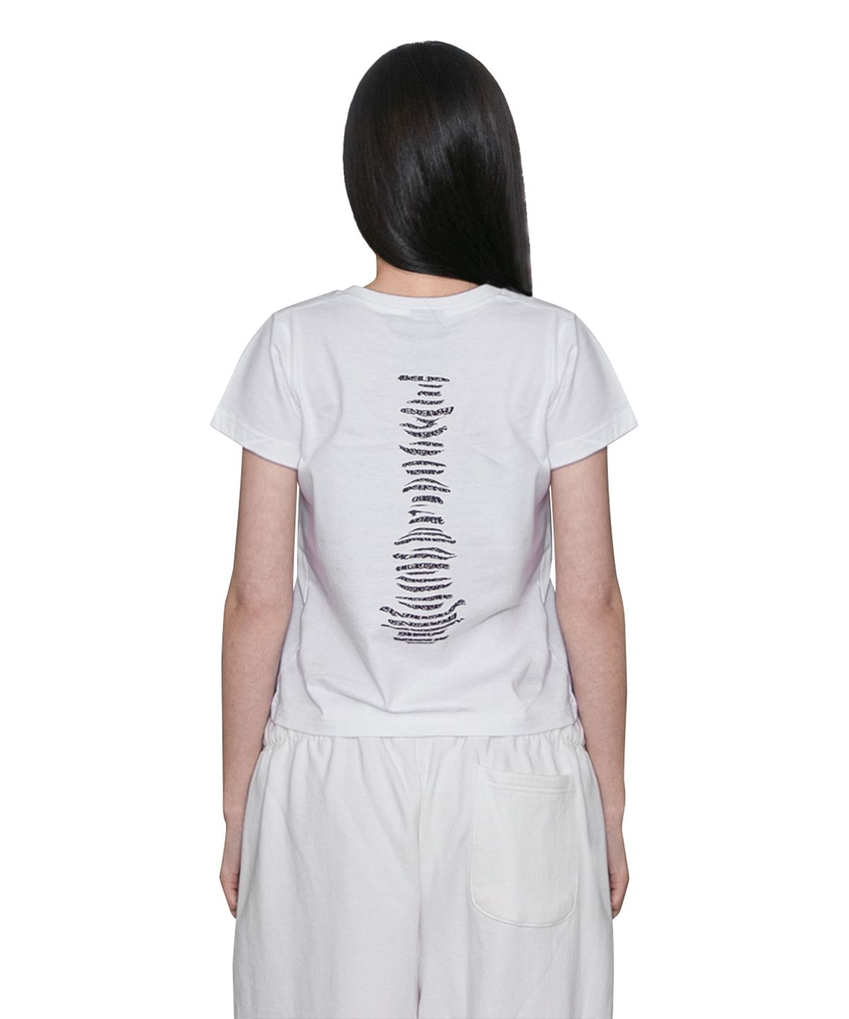 더트(DURT) BONE CORE CROP TEE (WHITE)