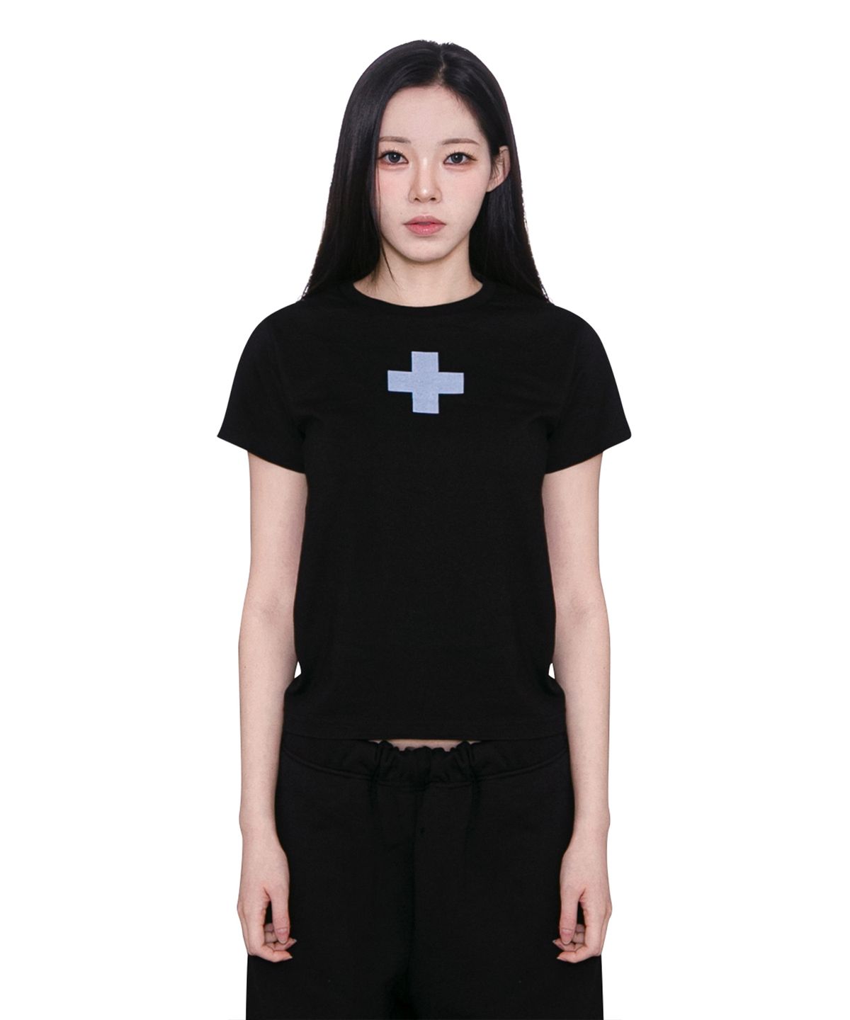더트(DURT) PLUS CROP TEE (BLACK)