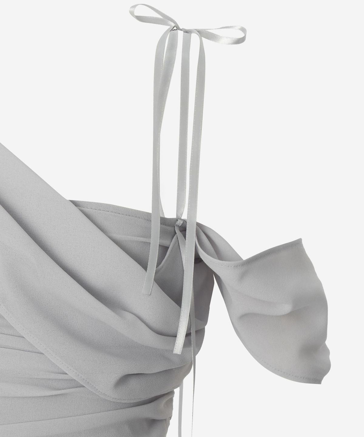 뉴얼린(NEWALRIN) Glow Chiffon Shirred Sleeveless Blouse Light Gray