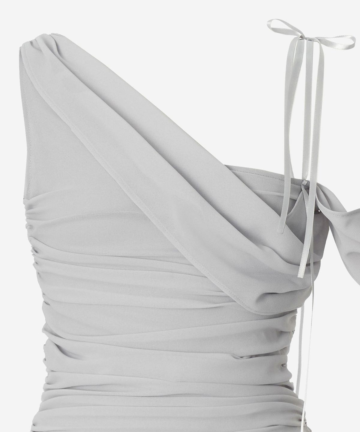 뉴얼린(NEWALRIN) Glow Chiffon Shirred Sleeveless Blouse Light Gray