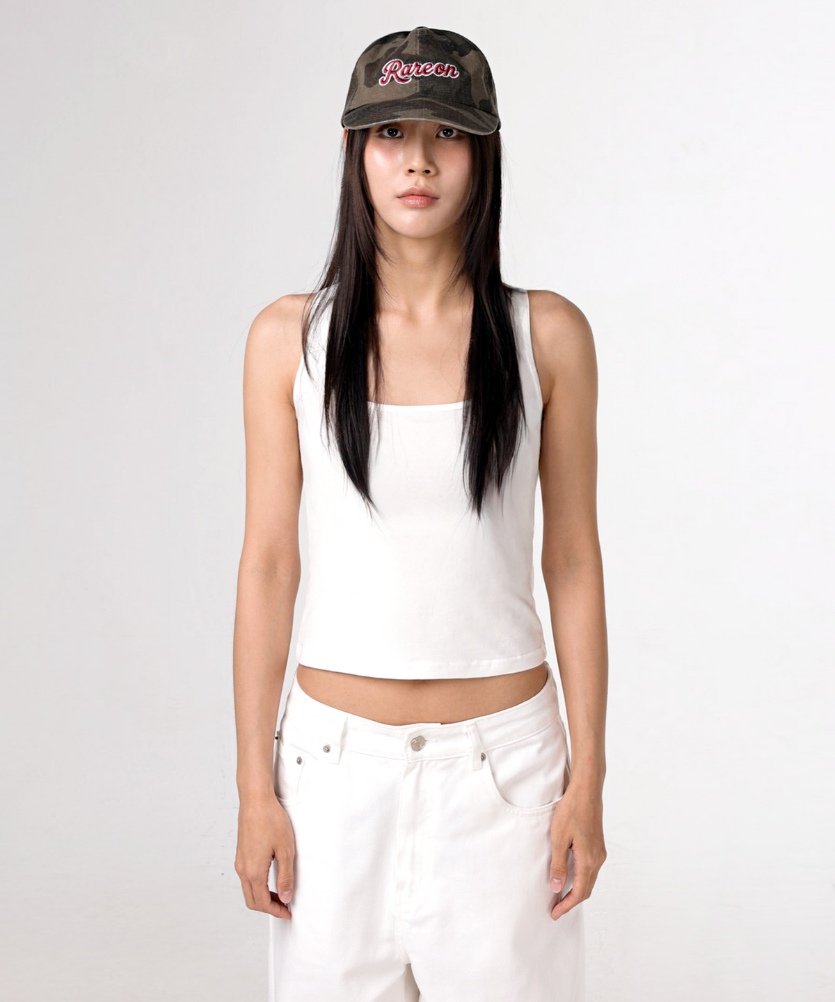 레어 온 레어(RARE ON RARE) Washed Camo Black Cap