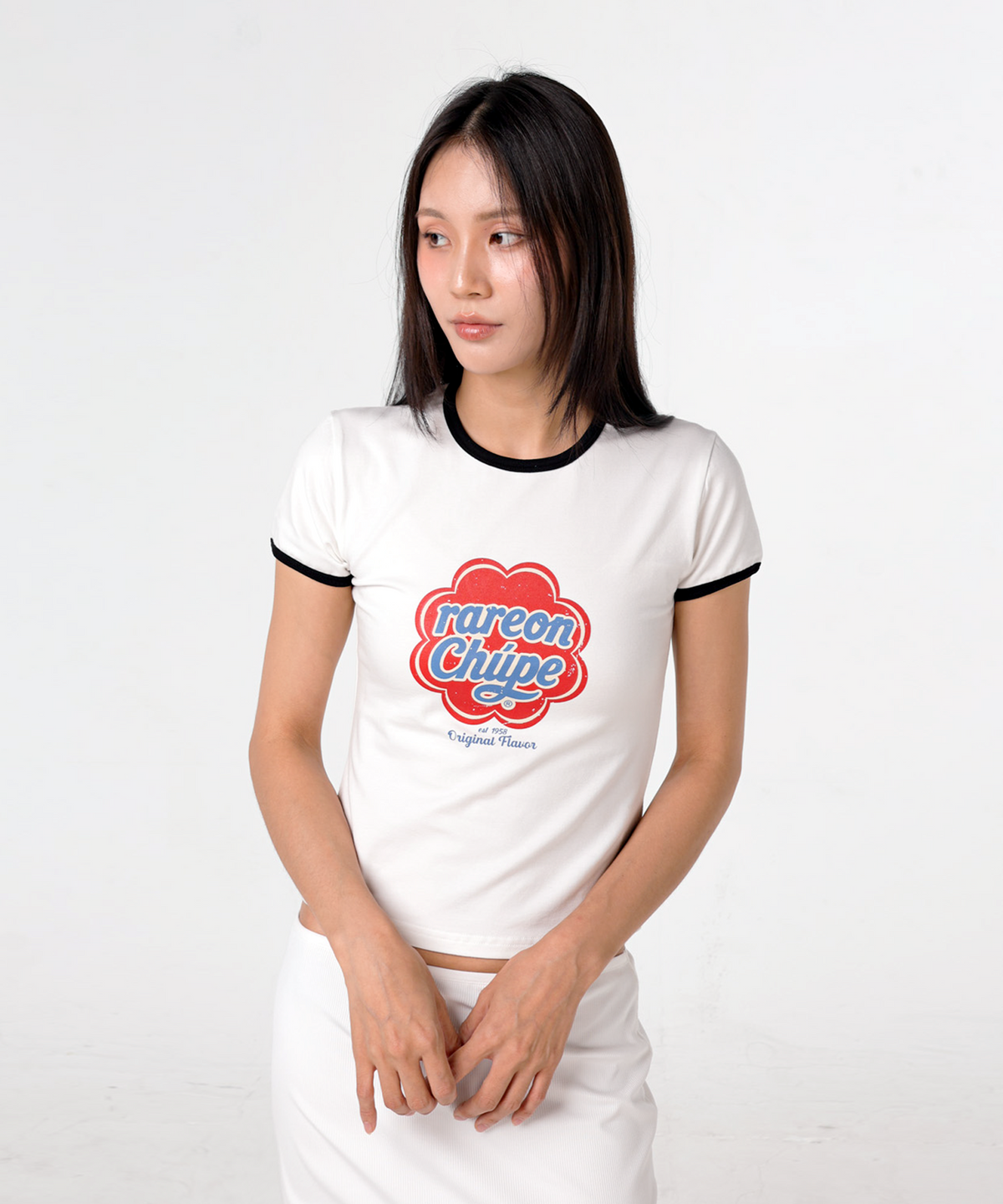 레어 온 레어(RARE ON RARE) Flavor Ringer t-shirts (black)