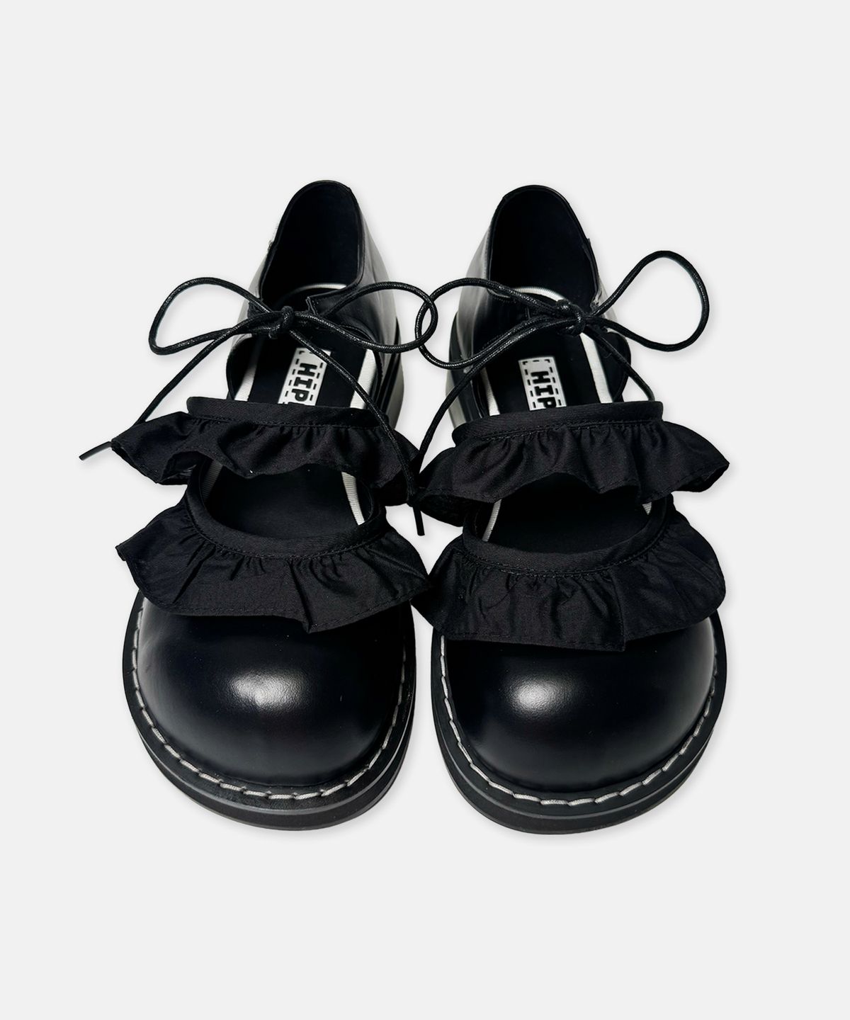 히푸(hippu) Double Lace Shoes Black
