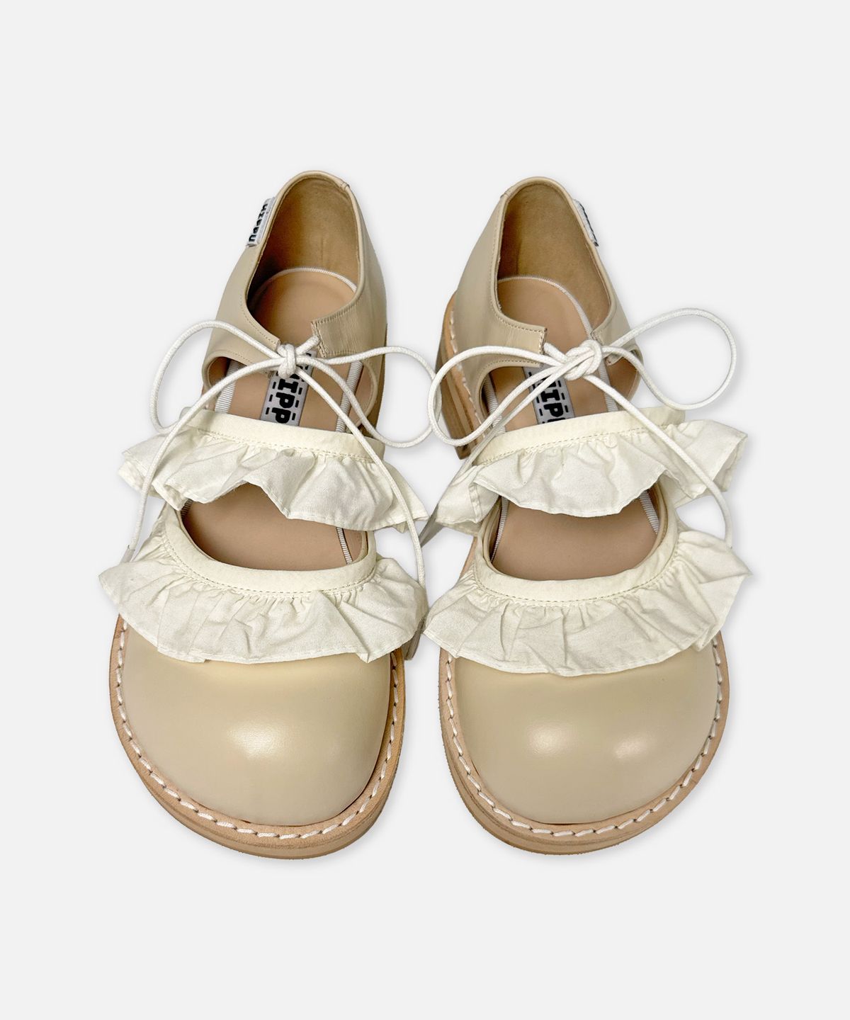 히푸(hippu) Double Lace Shoes Ivory