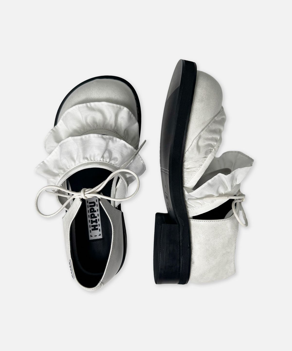 히푸(hippu) Double Lace Shoes White