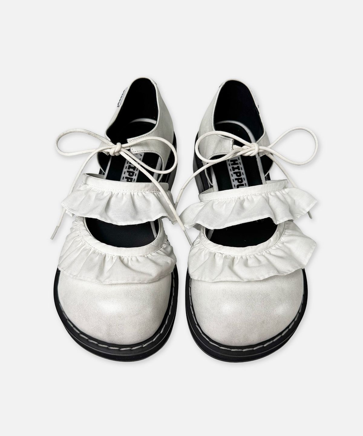 히푸(hippu) Double Lace Shoes White