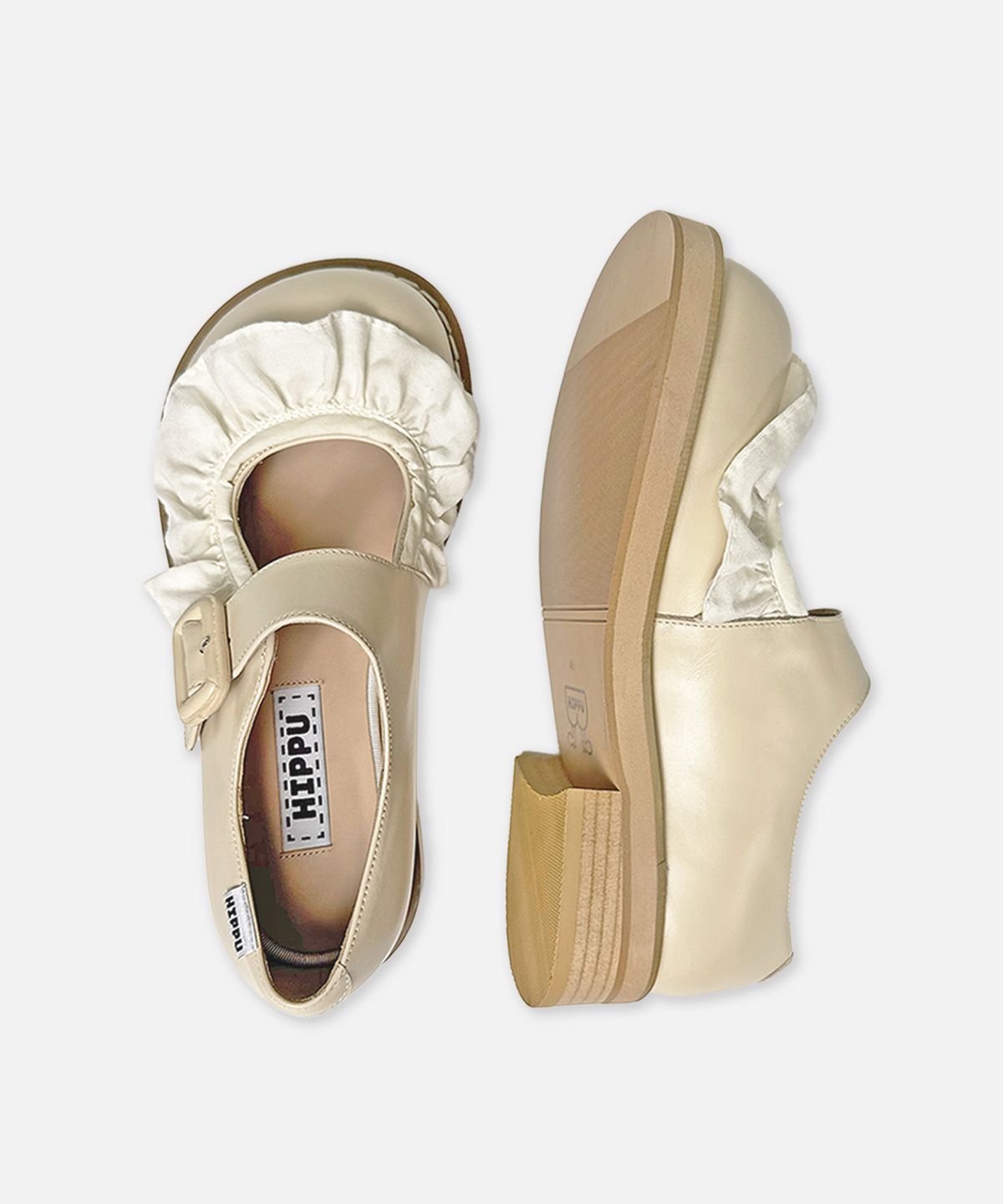 히푸(hippu) Lace Jane Shoes Ivory