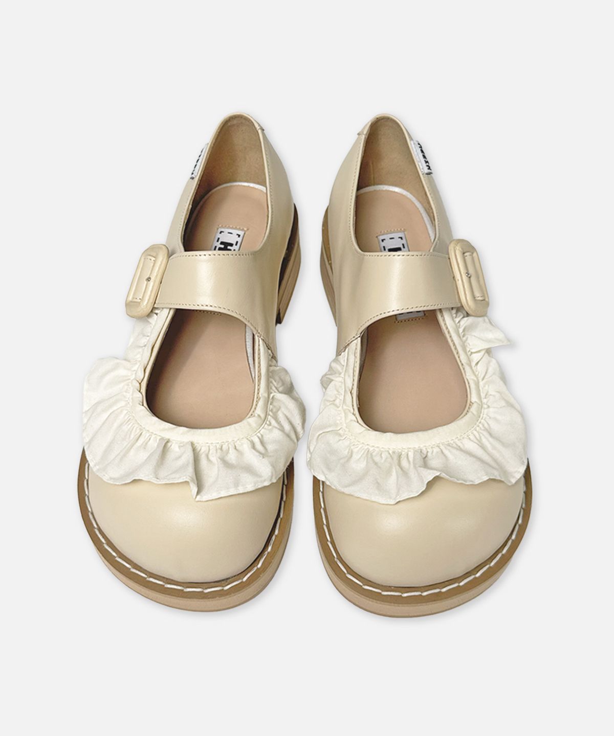 히푸(hippu) Lace Jane Shoes Ivory