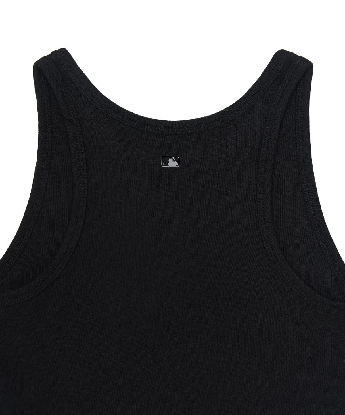 엠엘비(MLB) 여성 베이직 스몰로고 슬림 크롭 나시 티셔츠 LA (Black)