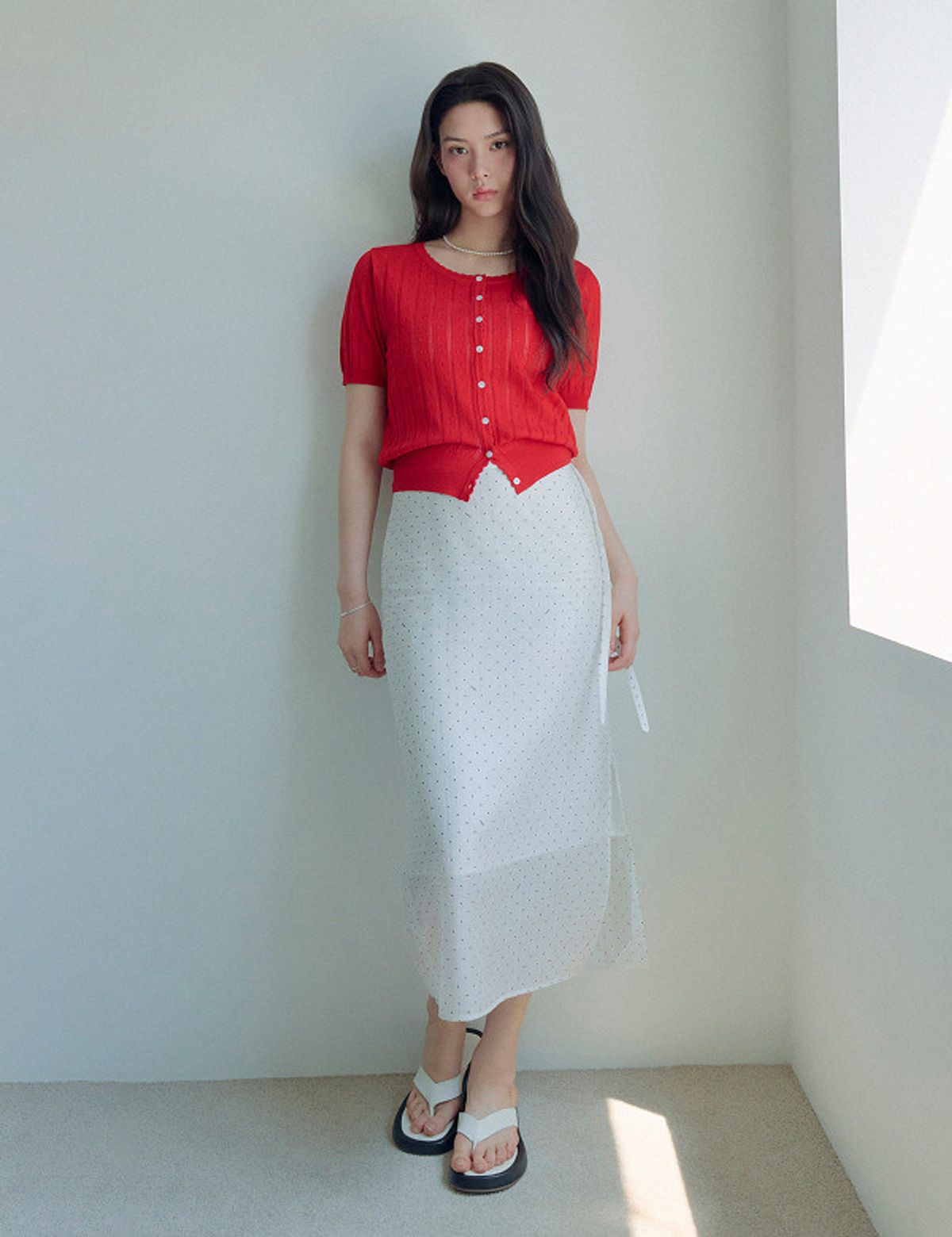 로엠(ROEM) RE 반팔 스칼럽 가디건 (RMCKG26R13) RMCKG37R14
