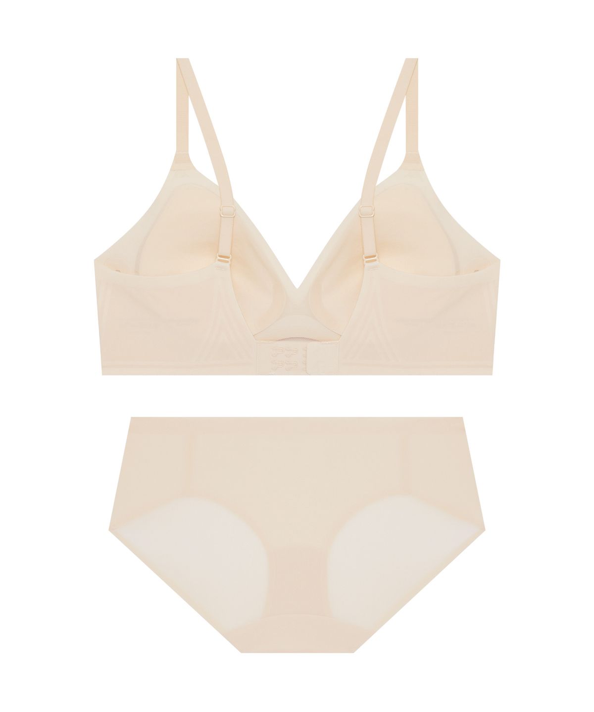 코데즈컴바인 이너웨어(CODES COMBINE INNERWEAR) 초경량 윈드메쉬 심리스 브라 팬티 세트_스킨