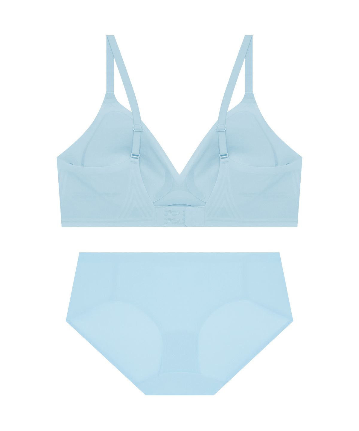 코데즈컴바인 이너웨어(CODES COMBINE INNERWEAR) 초경량 윈드메쉬 심리스 브라 팬티 세트_라이트블루