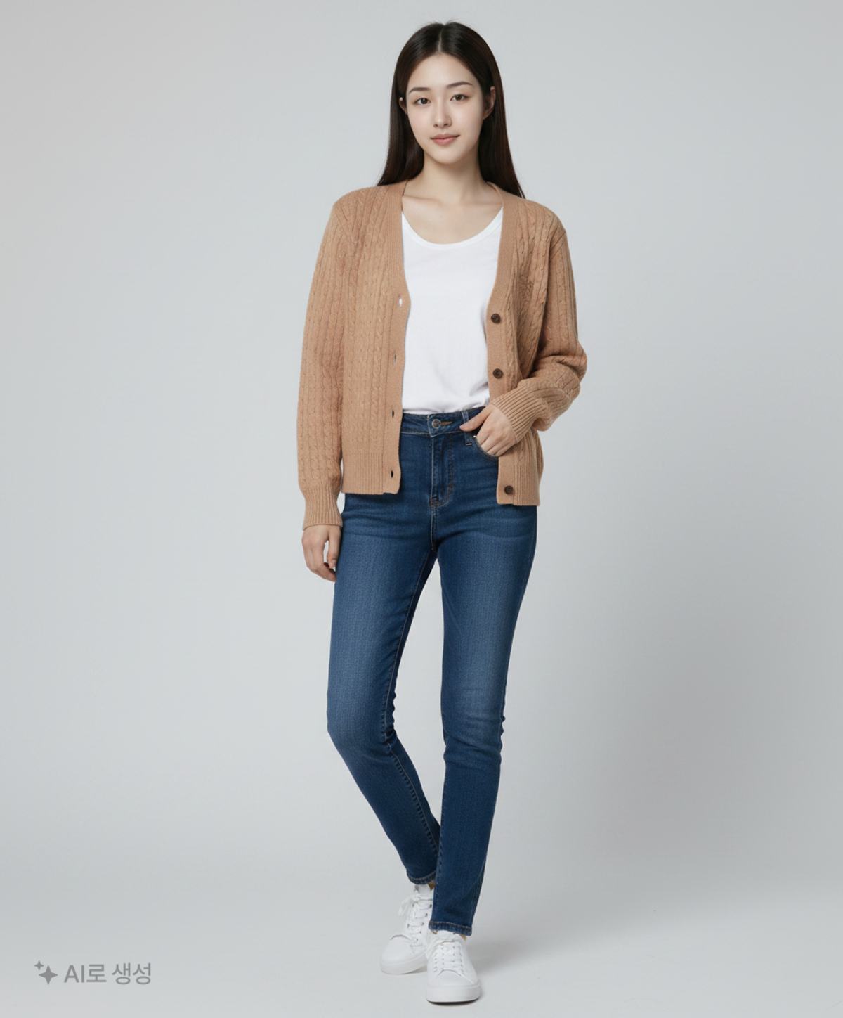 제너럴 아이디어(GENERAL IDEA) WOMAN GNRL 케이블 가디건 [4COL] / WBC3L04501 S