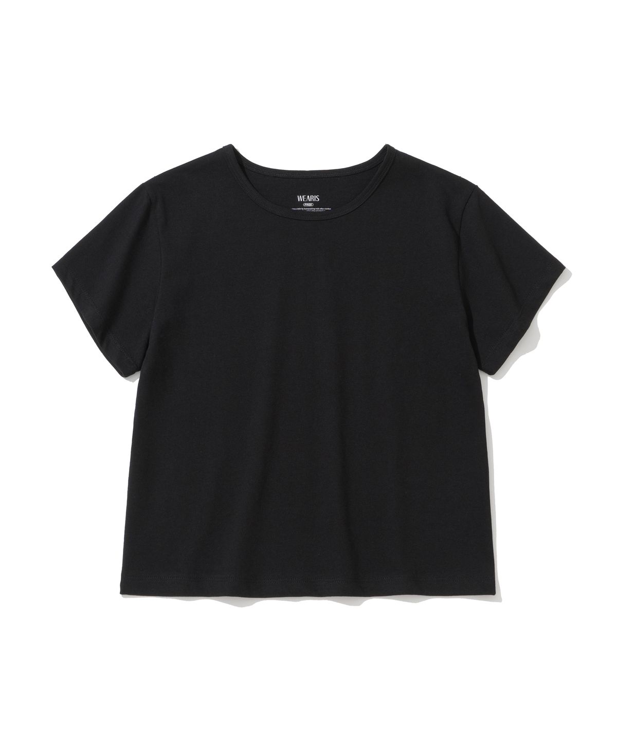 웨어리즈(WEARIS) 크롭 숏 슬리브 티셔츠