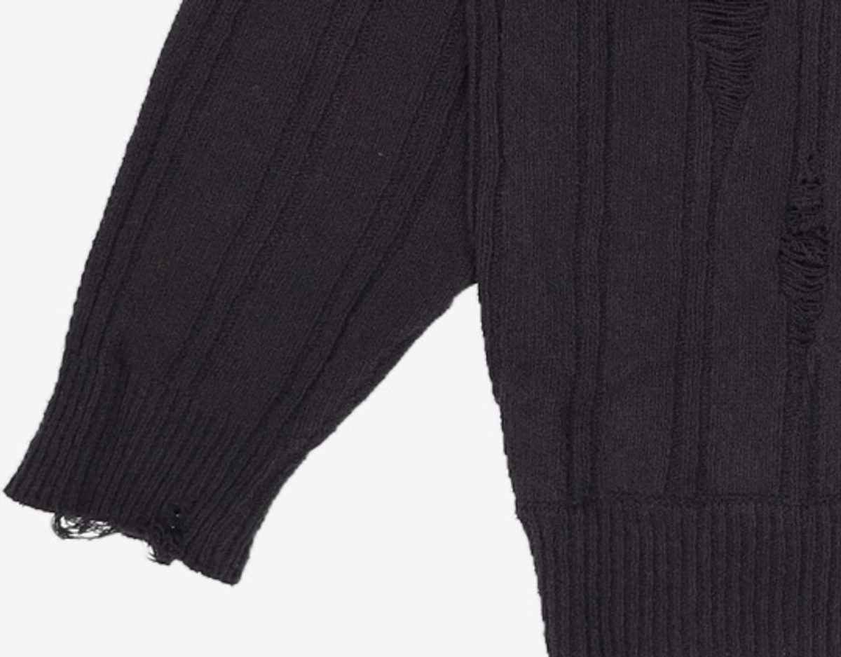 엠엠지엘(MMGL) DISTRESSED SWEATER (BLACK) 2
