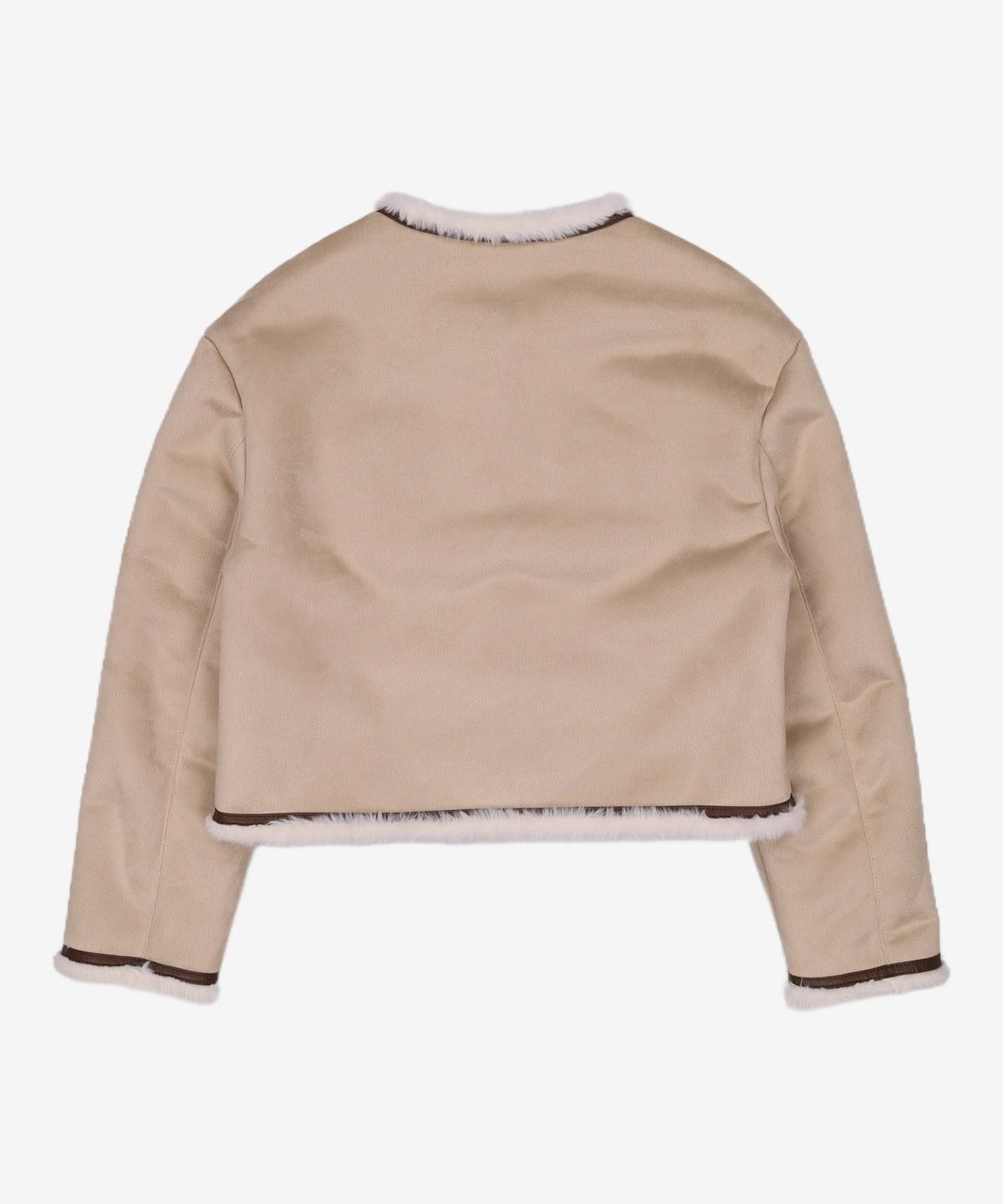 미쏘(MIXXO) 라운드넥 무스탕_MIWJLDV11G S