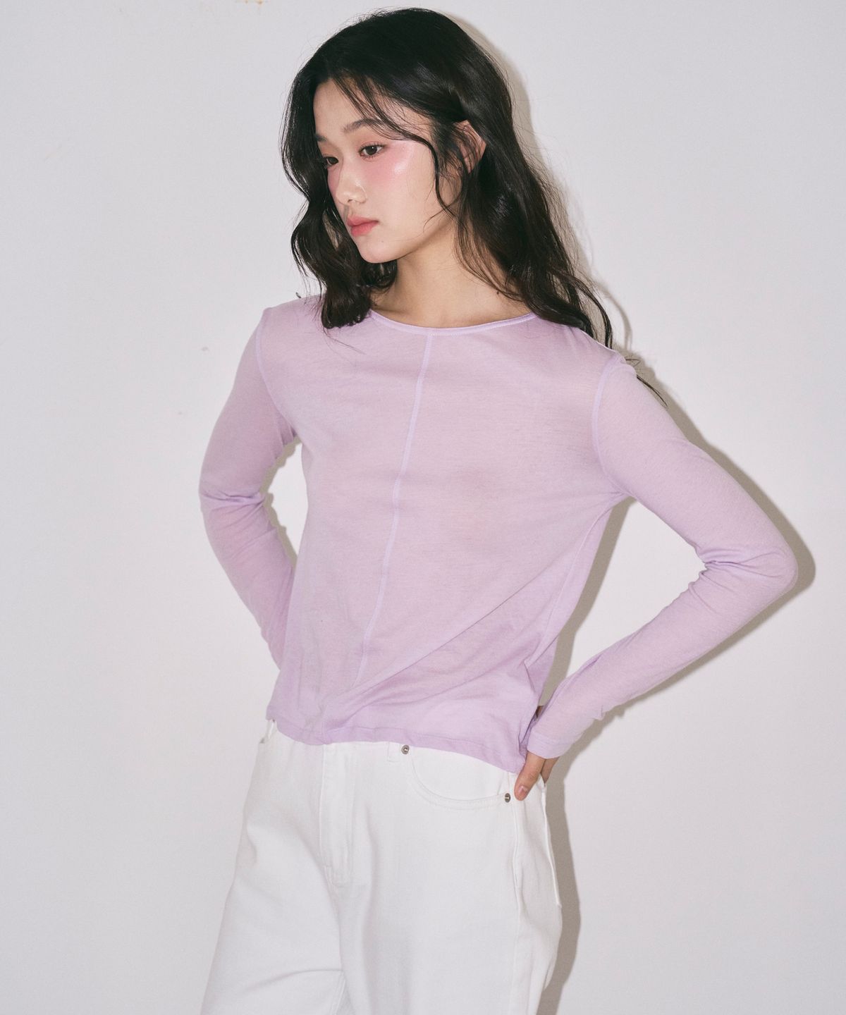 오브유이(AUBE UE) [6color] 심 라운드 티셔츠