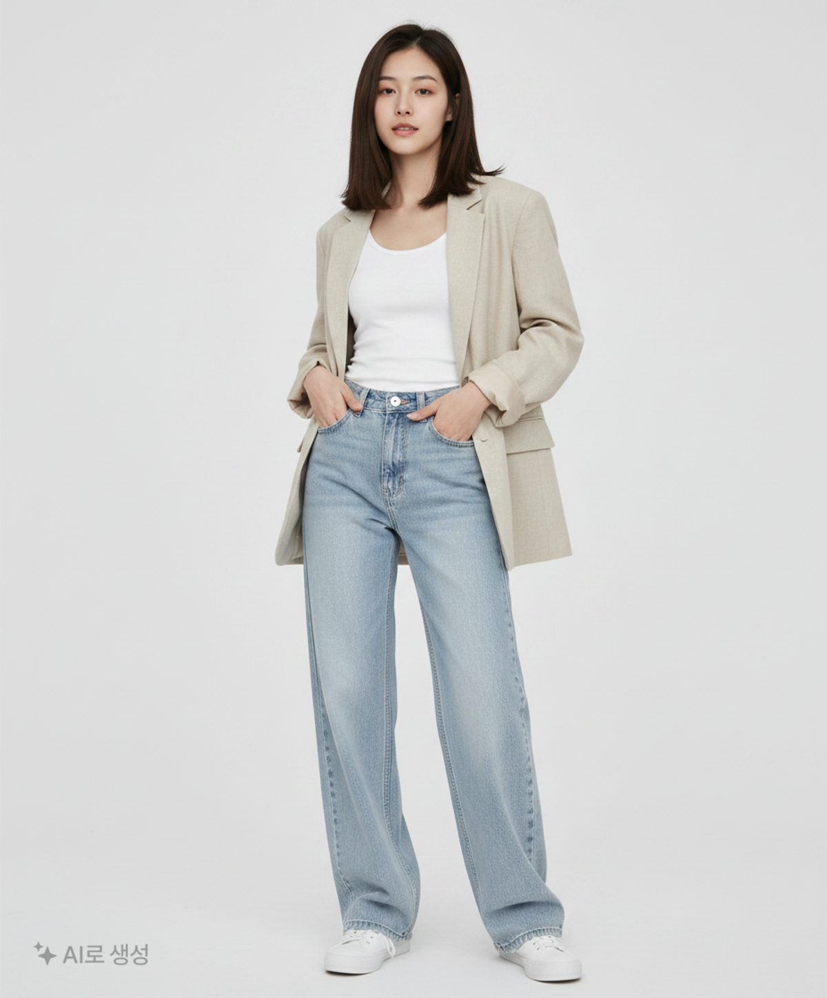 오아이오아이 컬렉션(OiOi Collection) 청/데님 팬츠 XS