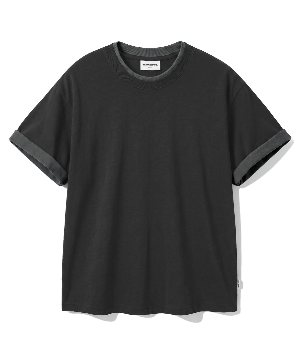 필루미네이트(FILLUMINATE) 데일리 롤업 레이어드 크롭 티셔츠-3Color