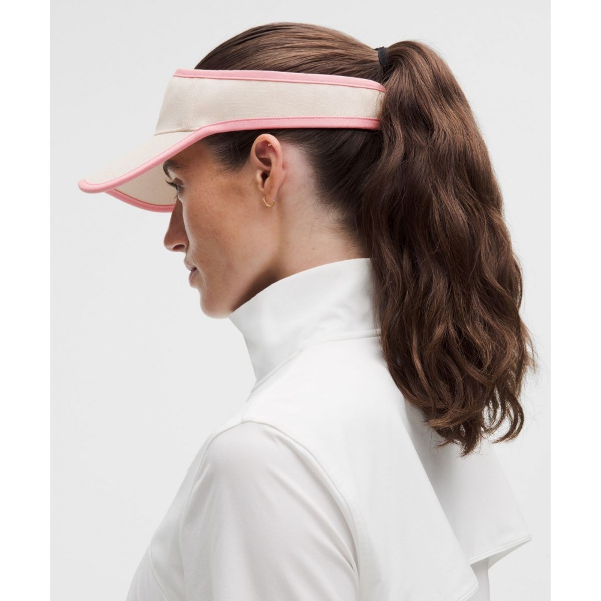 룰루레몬(LULULEMON) 리무버블 스웻밴드 코튼 캔버스 바이저  NAT BBND