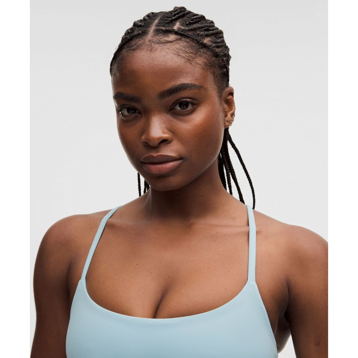 룰루레몬(LULULEMON) 원더 트레인 스트래피 레이서 브라 *라이트 서포트, C D컵  SEAF