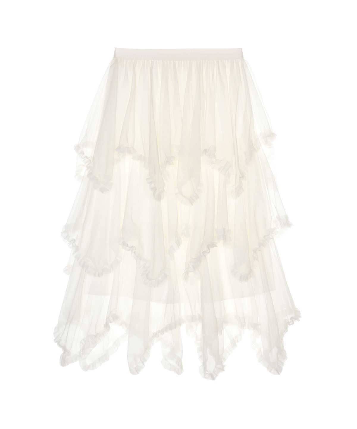 닉앤니콜(NICK&NICOLE) LAYERED FRILL TULLE LONG SKIRT_IVORY