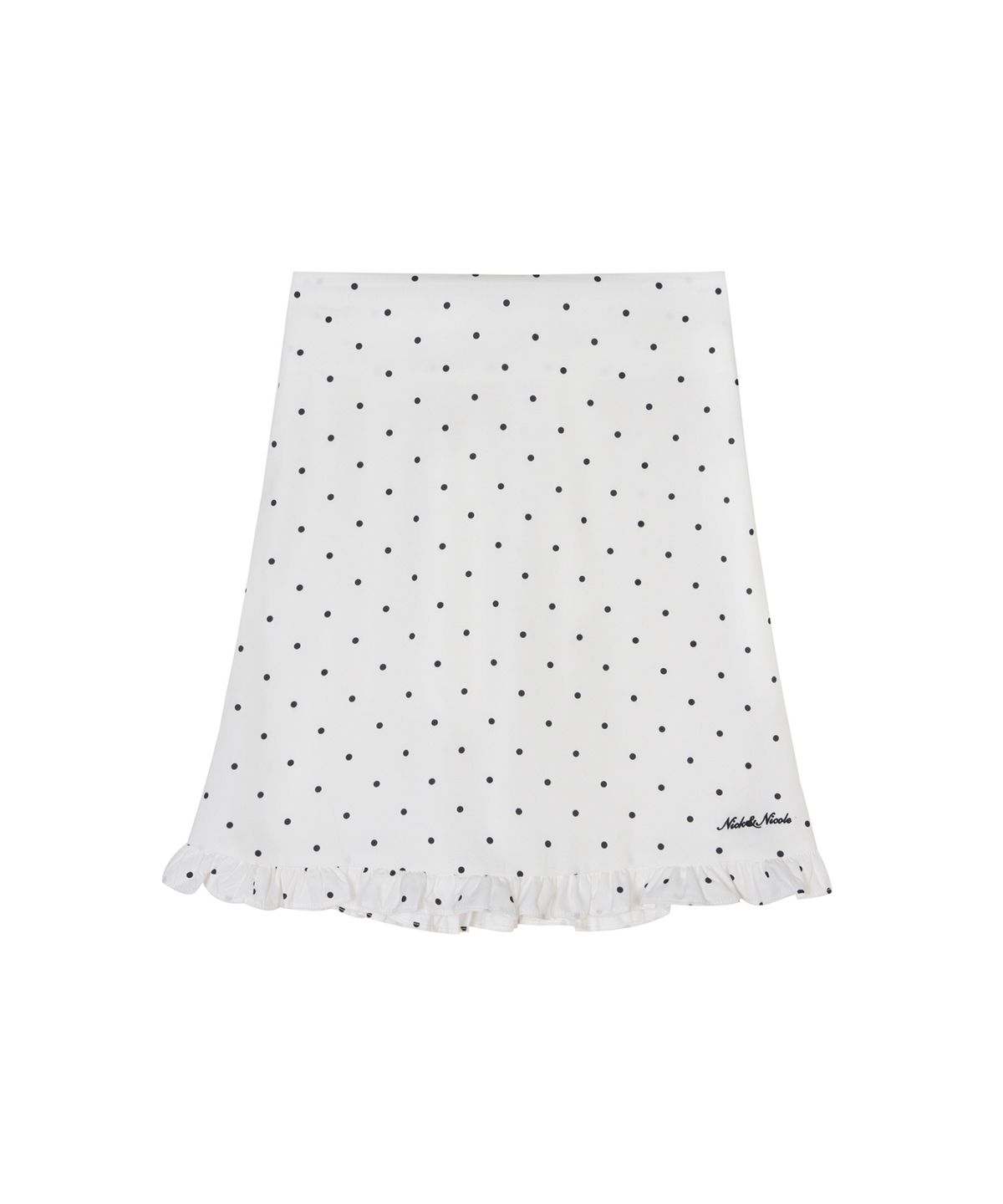 닉앤니콜(NICK&NICOLE) DOT RUFFLE MIDI SKIRT_IVORY