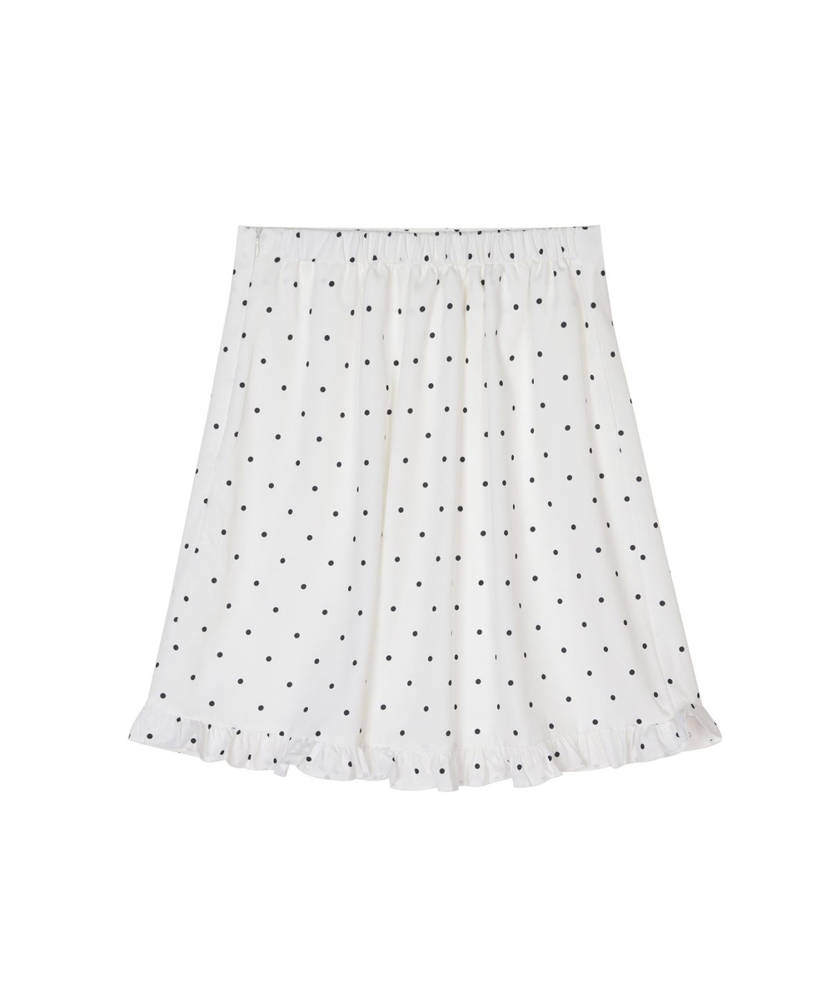 닉앤니콜(NICK&NICOLE) DOT RUFFLE MIDI SKIRT_IVORY