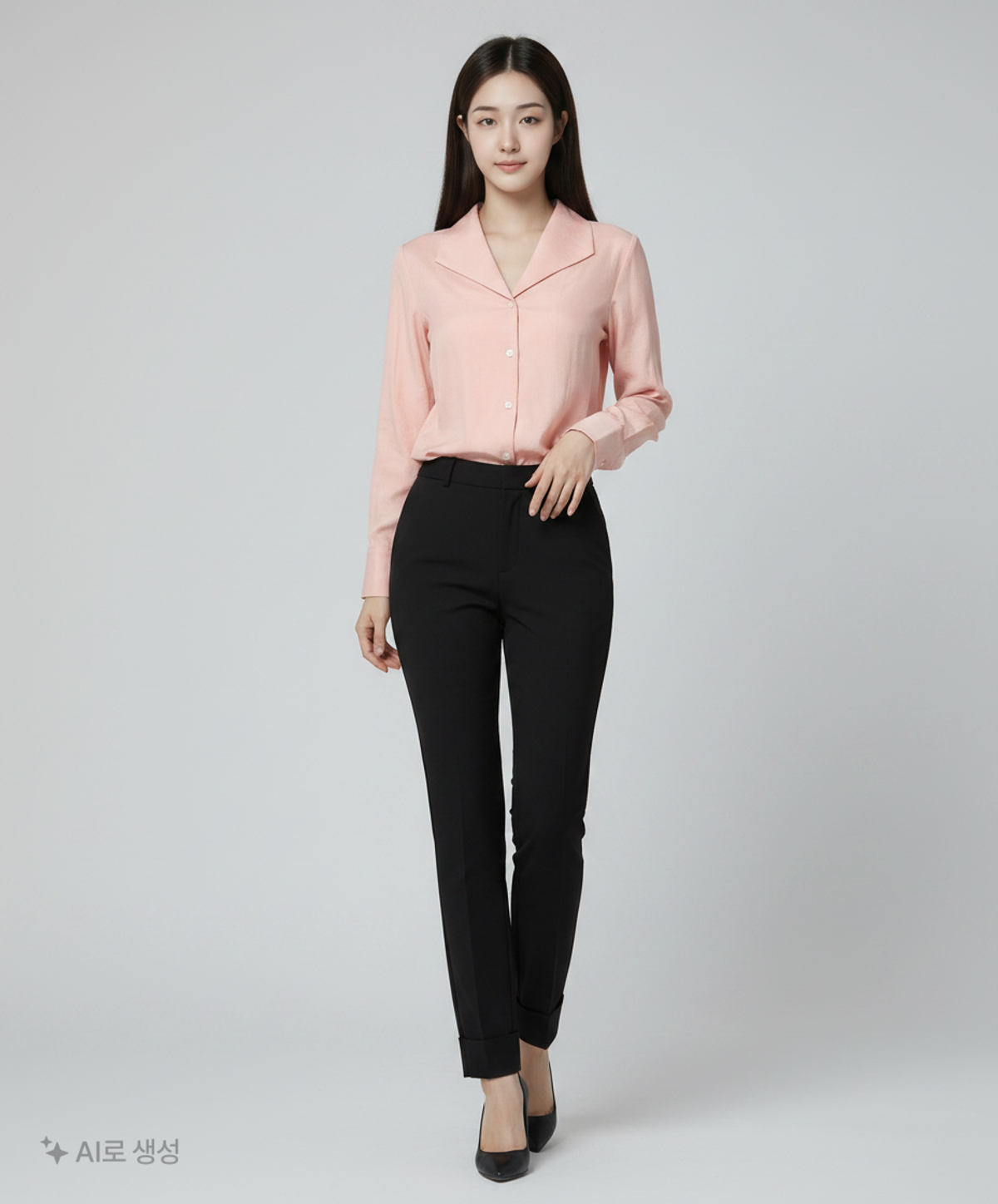 엽페(YUPPE) COLOR TIE SHIRT_NAVY FREE