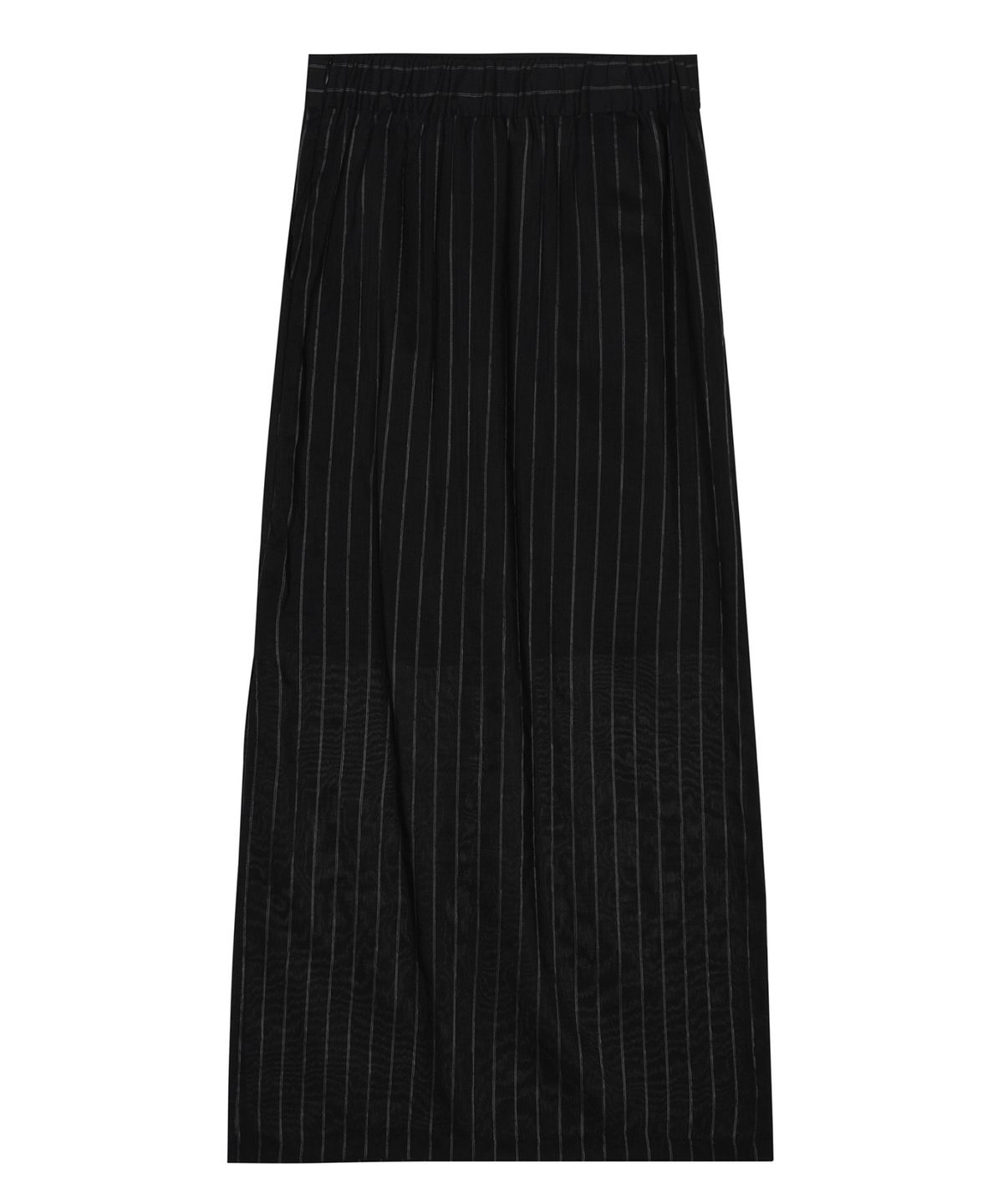 닉앤니콜(NICK&NICOLE) LINEN STRIPE LONG SKIRT_BLACK